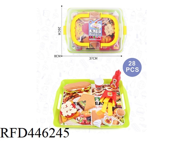 HAMBURGER PIZZA SET MEAL MULTIFUNCTIONAL TRANSPARENT PORTABLE BOX DESSERT COMBINATION