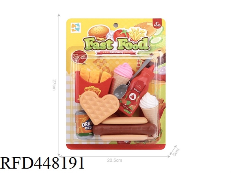 HOT DOG FRENCH FRIES WAFFLE SET