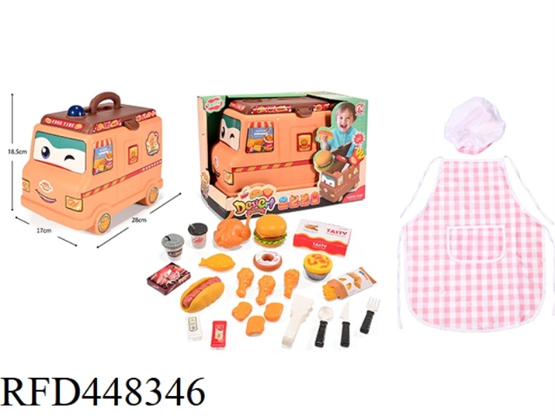 OUTDOOR FOOD TRUCK - BURGER HONEY CHICKEN + KITCHEN APRON 33PCS