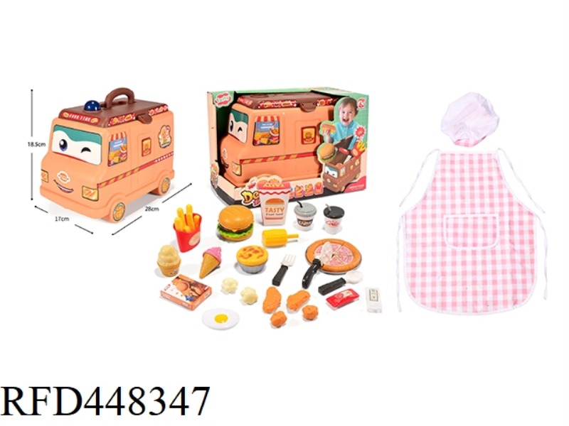 OUTDOOR FOOD TRUCK - BURGER PIZZA + KITCHEN APRON 43PCS