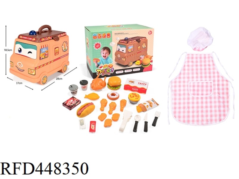 OUTDOOR FOOD TRUCK - BURGER HONEY CHICKEN + KITCHEN APRON 33PCS