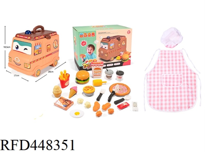 OUTDOOR FOOD TRUCK - BURGER PIZZA + KITCHEN APRON 43PCS