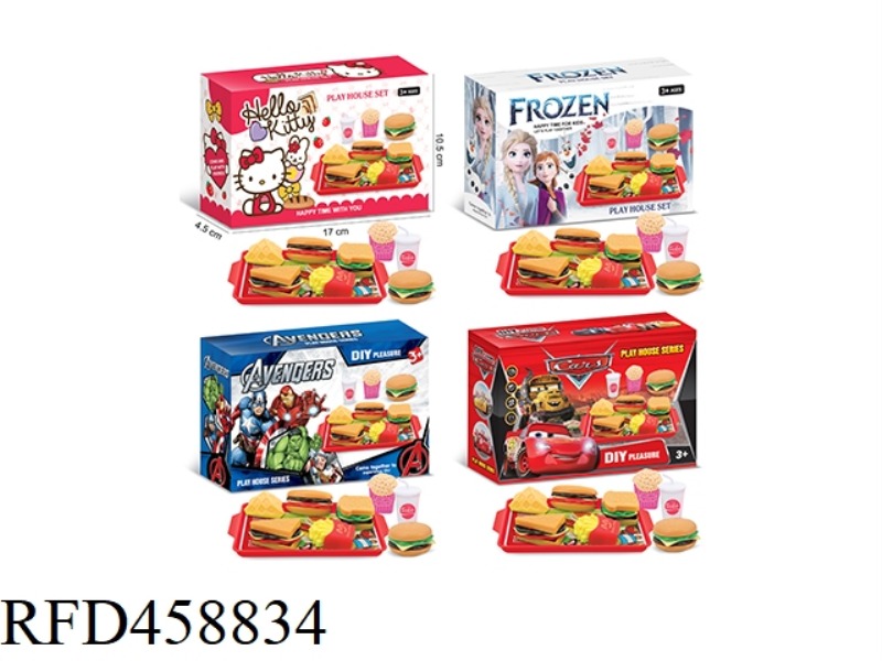 PACKED IN HAMBURGER BOX (FOUR TYPES COMBINED)