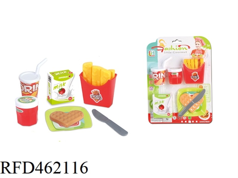 MCDONALD'S SIMULATED HAMBURGER, FRENCH FRIES, COKE AND BISCUITS COMBINATION SET