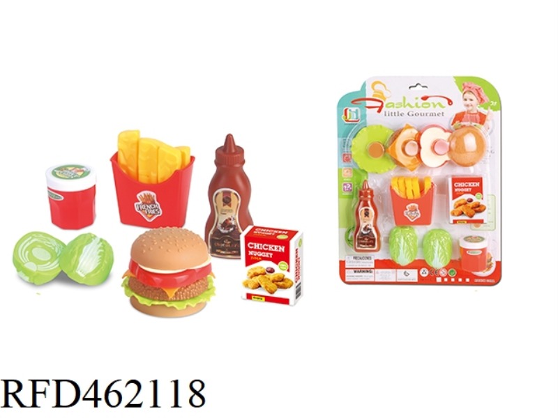SIMULATED MCDONALD'S HAMBURGER FRUIT CUT MUSIC COMBINATION SET