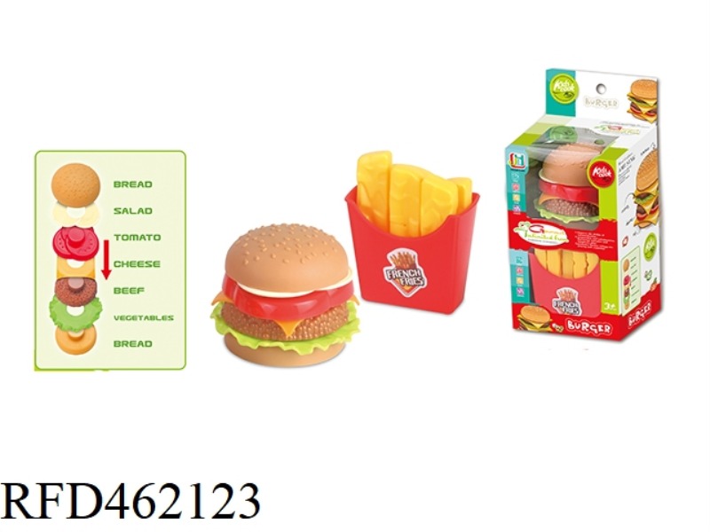 HOME SIMULATION MCDONALD'S PUZZLE HAMBURGER FRENCH FRIES COMBINATION SET
