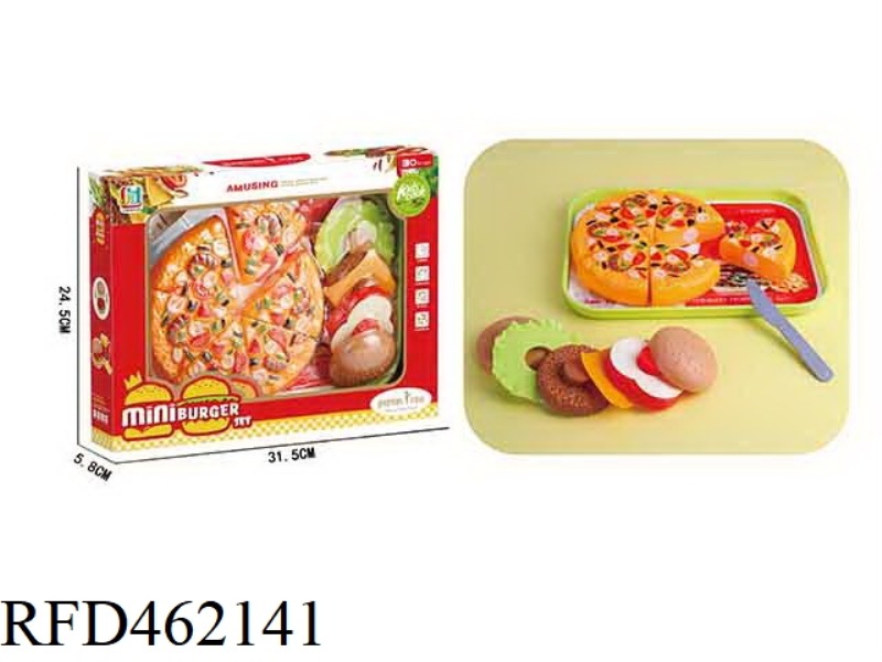 HAMBURGER PIZZA SET (WITH PLATE)
