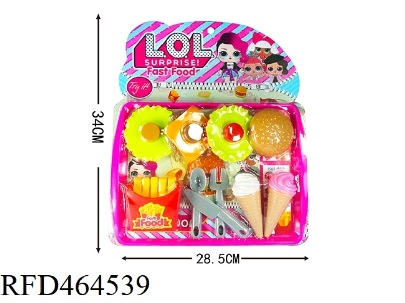 SIMULATED HAMBURGER FRENCH FRIES ICE CREAM SET