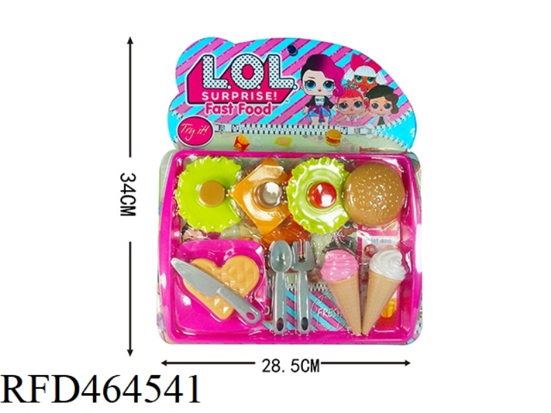 IMITATION HAMBURGER ICE CREAM WAFFLE SET