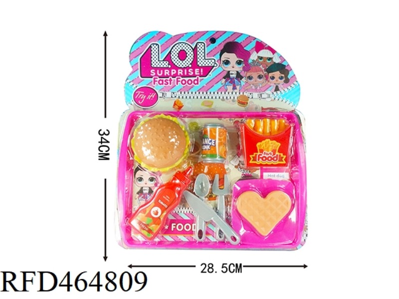 IMITATION HAMBURGER FRENCH FRIES WAFFLE SET