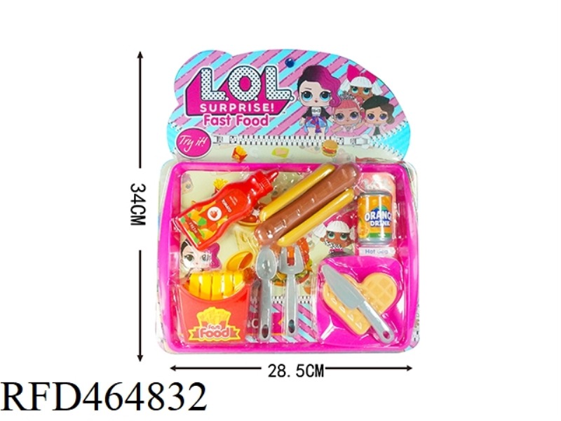 SIMULATED HOT DOG FRENCH FRIES WAFFLE SET