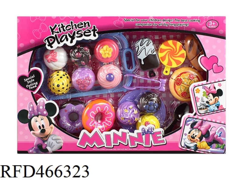 MINNIE EXQUISITE CAKE WITH CUT BREAD DONUTS