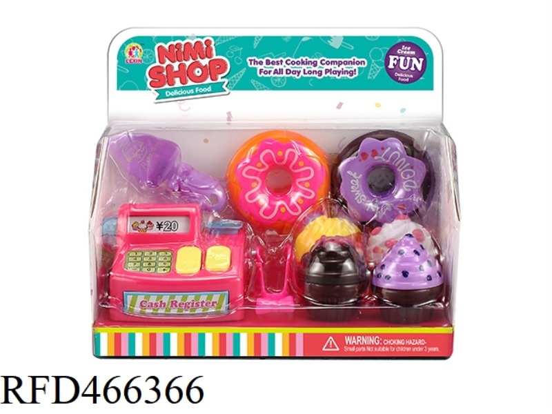 EXQUISITE CAKE, DONUTS WITH LIGHT AND MUSIC CASH REGISTER