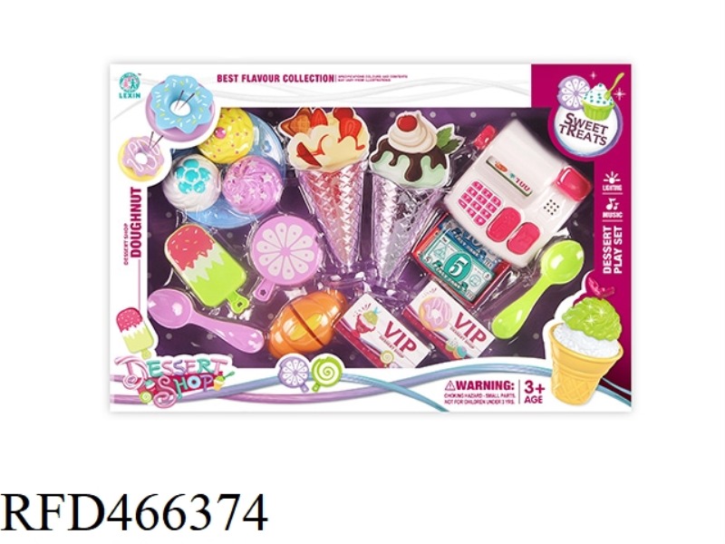 LIGHT MUSIC CASH REGISTER WITH ICE CREAM BREAD