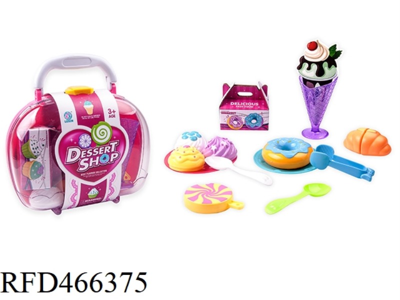 PORTABLE BOX WITH EXQUISITE ICE CREAM AND SLICABLE BREAD