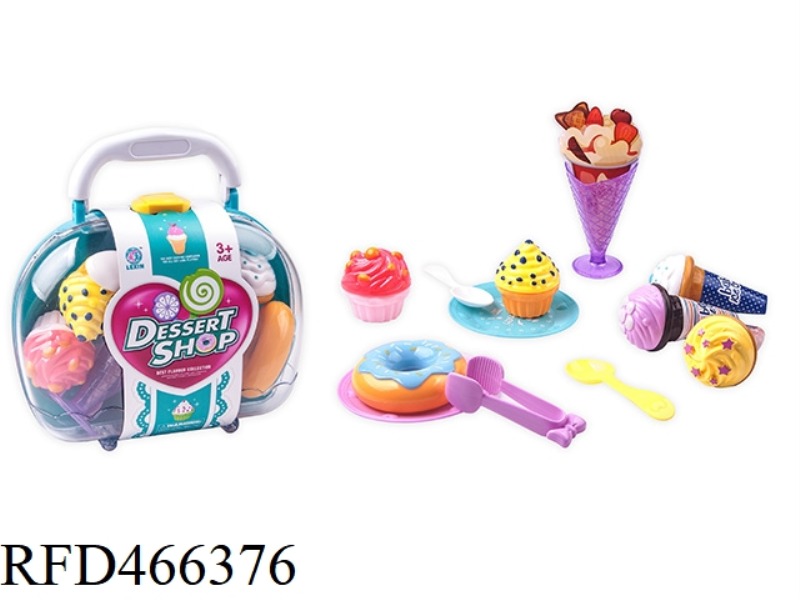 PORTABLE BOX WITH EXQUISITE CAKE AND DONUTS