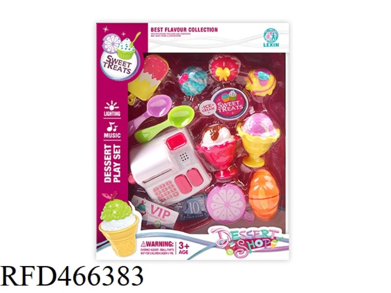 EXQUISITE ICE CREAM WITH LIGHT AND MUSIC CASH REGISTER
