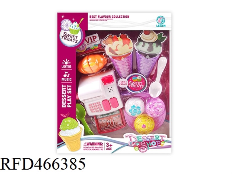 EXQUISITE ICE CREAM WITH LIGHT AND MUSIC CASH REGISTER