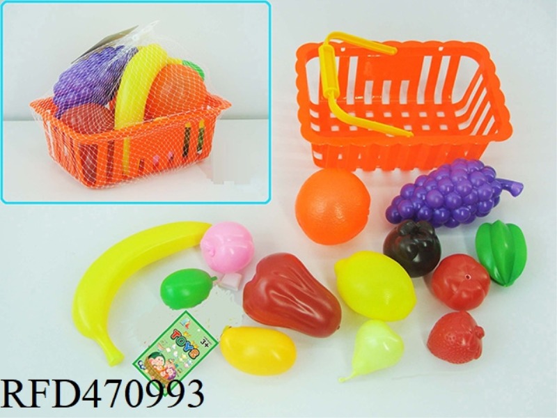 BASKET+FRUIT 13PCS