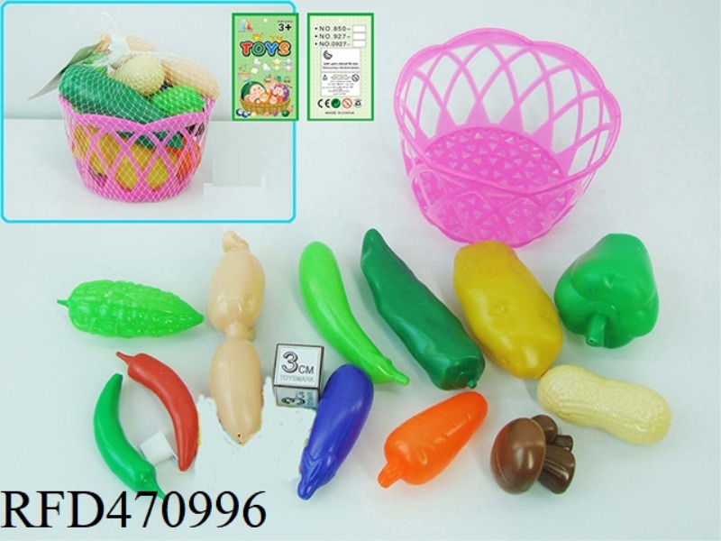 BASKET+VEGETABLES 12PCS