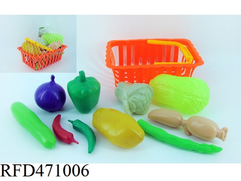 BASKET WITH VEGETABLES 10PCS