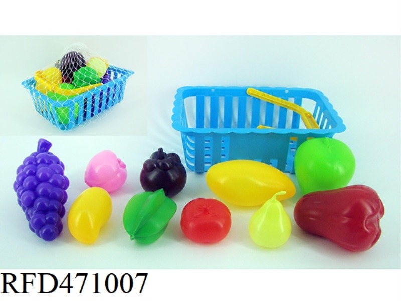 BASKET WITH FRUIT 10PCS