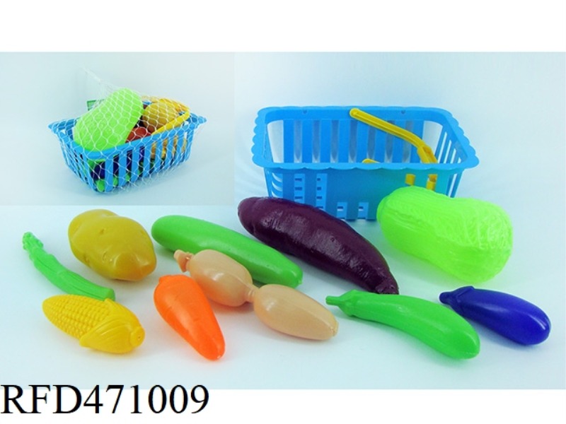 BASKET WITH VEGETABLES 10PCS