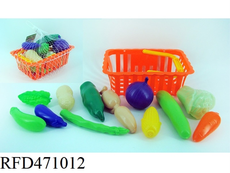 BASKET WITH VEGETABLES 12PCS