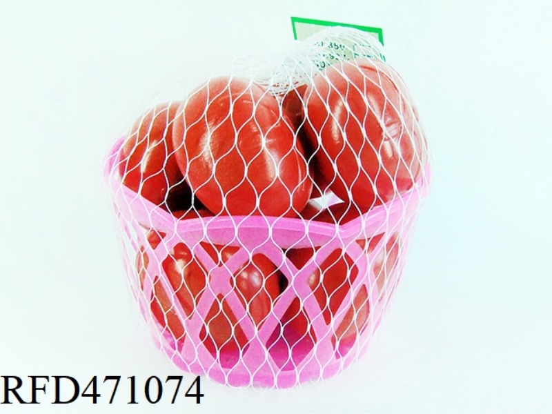 BASKET WITH LARGE TOMATOES 7PCS