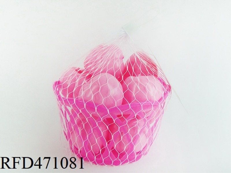 BASKET WITH SMALL PEACHES 12PCS