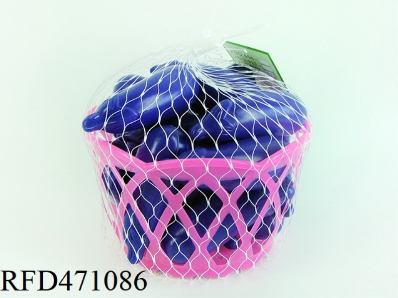 BASKET LOADED PURPLE EGGPLANT 18PCS