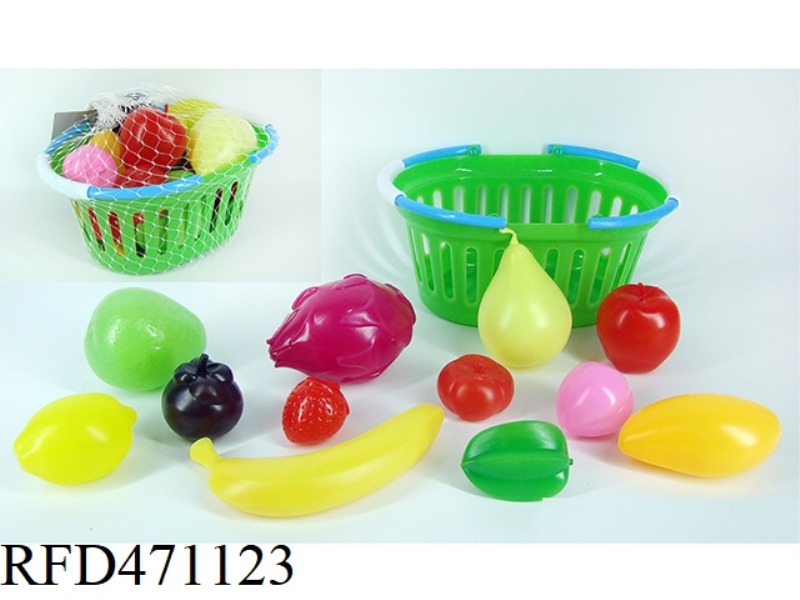 BIG BASKET WITH FRUIT 12PCS