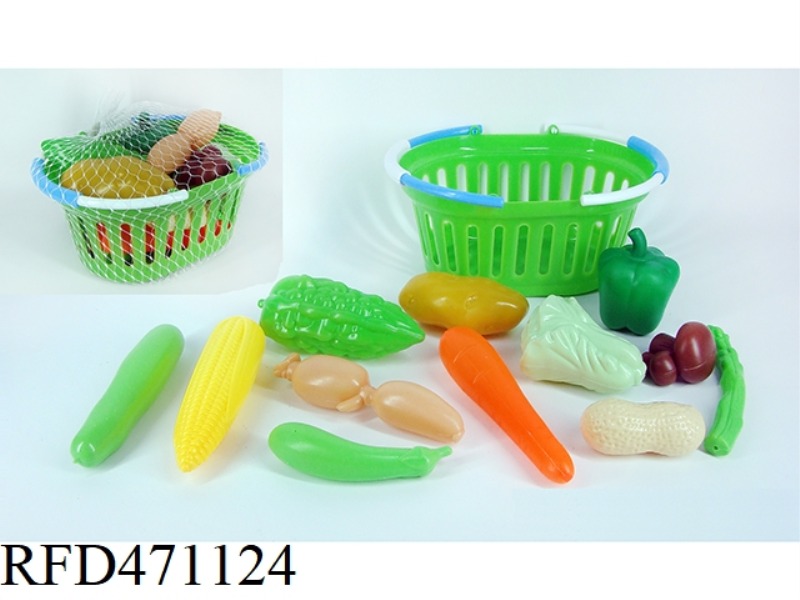 LARGE BASKET WITH VEGETABLES 12PCS