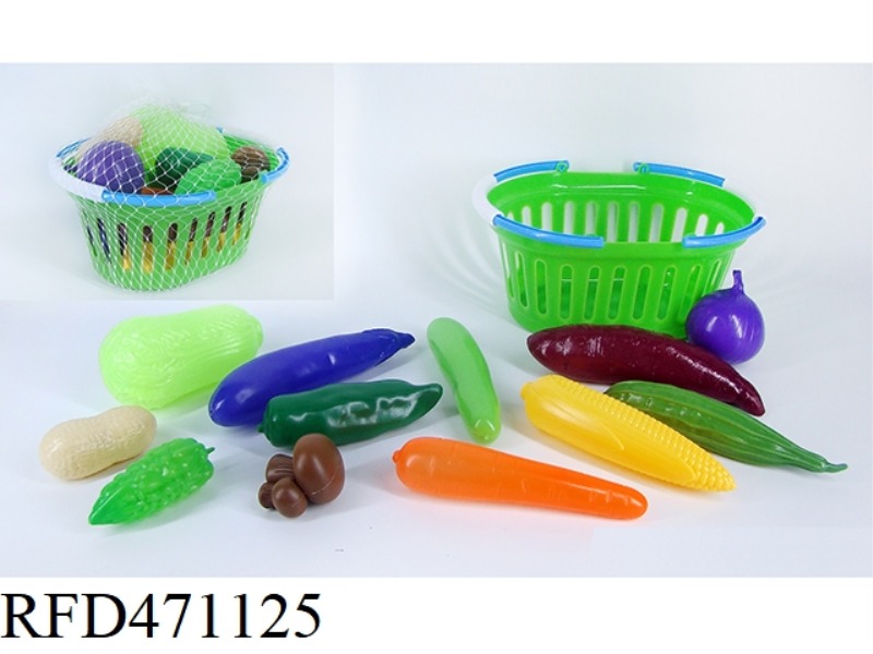 LARGE BASKET WITH VEGETABLES 12PCS