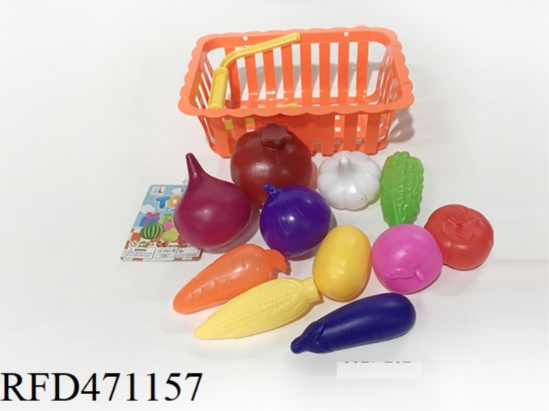 BASKET WITH VEGETABLES 11PCS
