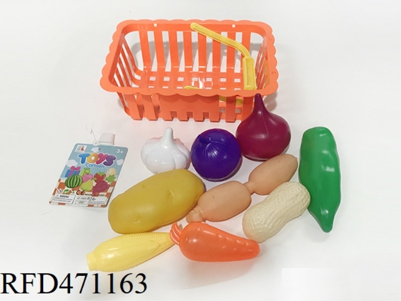 BASKET WITH VEGETABLES 10PCS