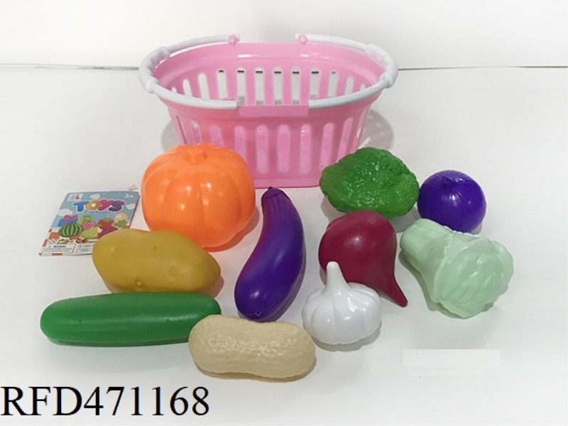 BASKET WITH VEGETABLES 10PCS