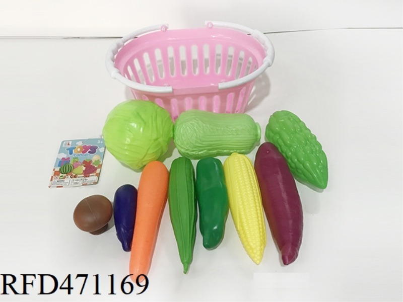 BASKET WITH VEGETABLES 10PCS