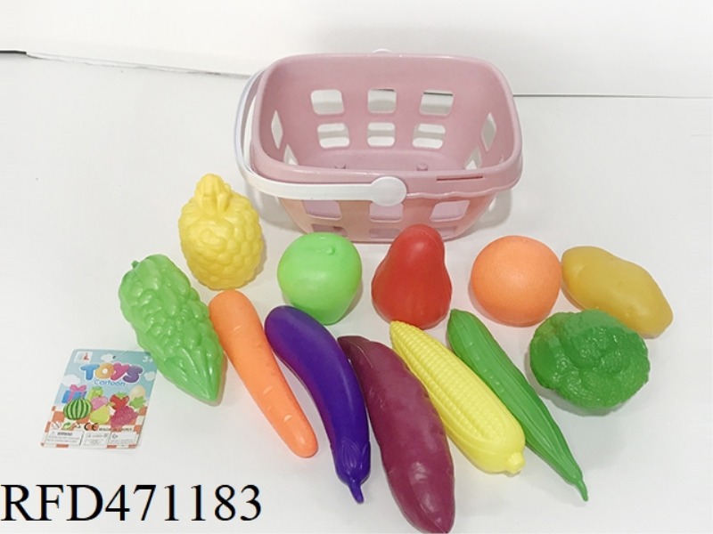 BASKET WITH VEGETABLES 12PCS