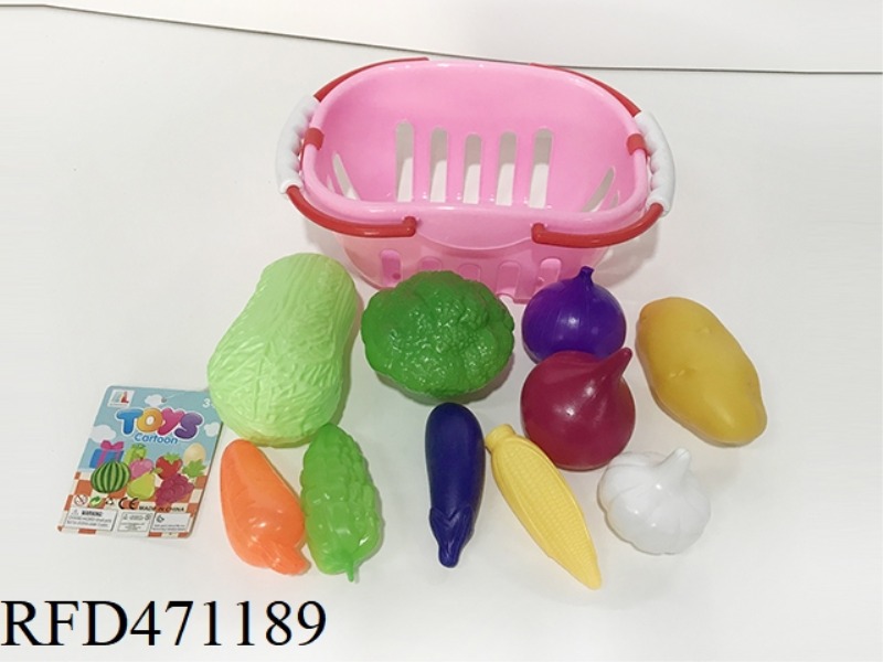 BASKET WITH VEGETABLES 10PCS