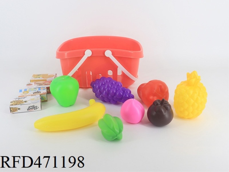 BASKET + FRUIT 8PCS + 4 SMALL BOXES