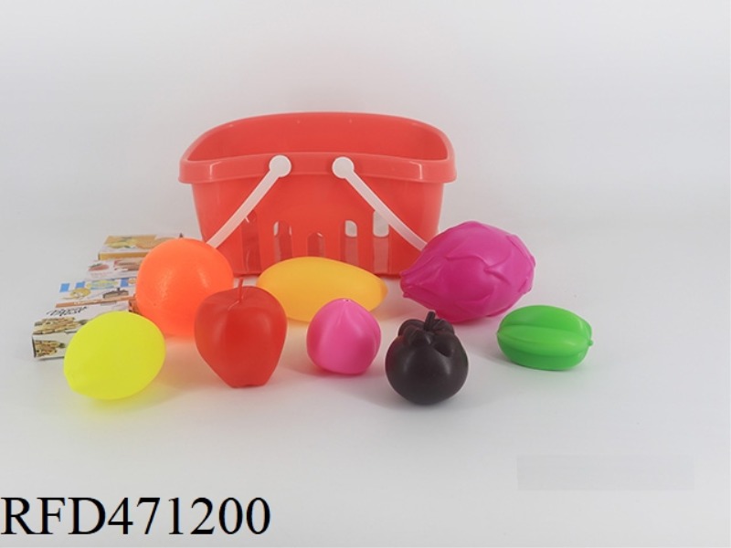 BASKET + FRUIT 8PCS + 4 SMALL BOXES