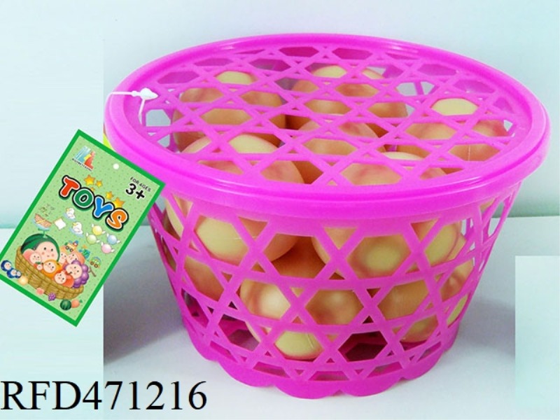 BASKET WITH EGGS 11PCS