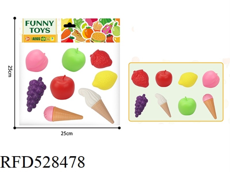 BLOW BOTTLE FRUIT ICE CREAM 8-PIECE SET