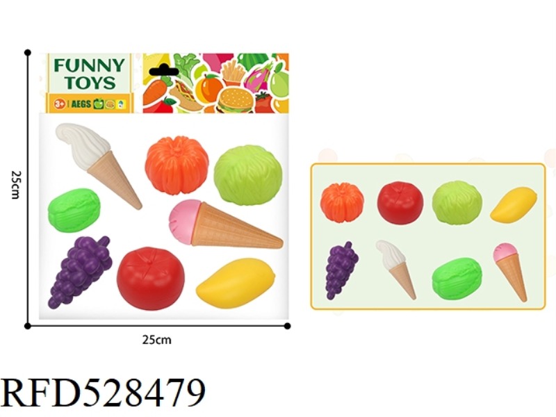 BLOW BOTTLE FRUIT + VEGETABLE + ICE CREAM 8-PIECE SET