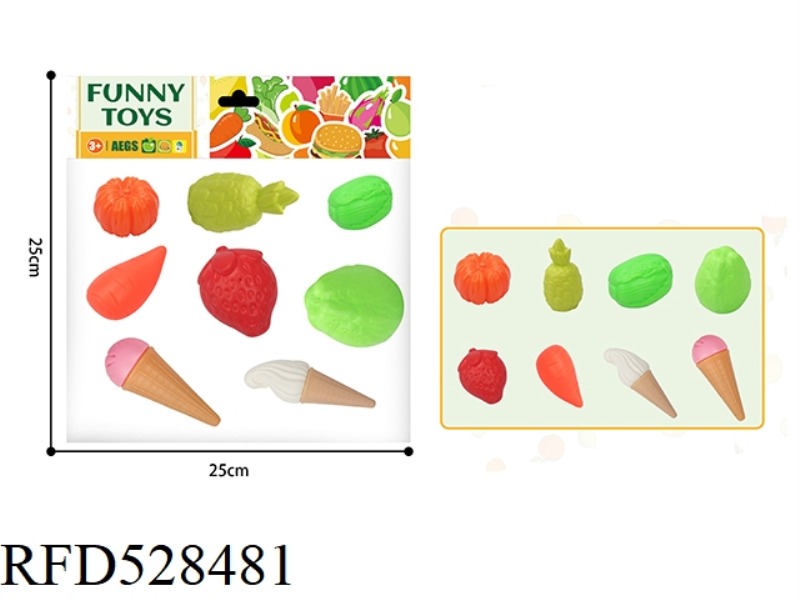 BLOW BOTTLE FRUIT + VEGETABLE + ICE CREAM 8-PIECE SET