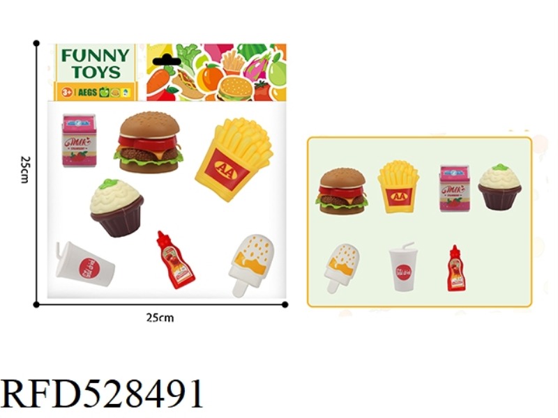 BURGER COLA ICE CREAM MILK ICE CREAM 7-PIECE SET