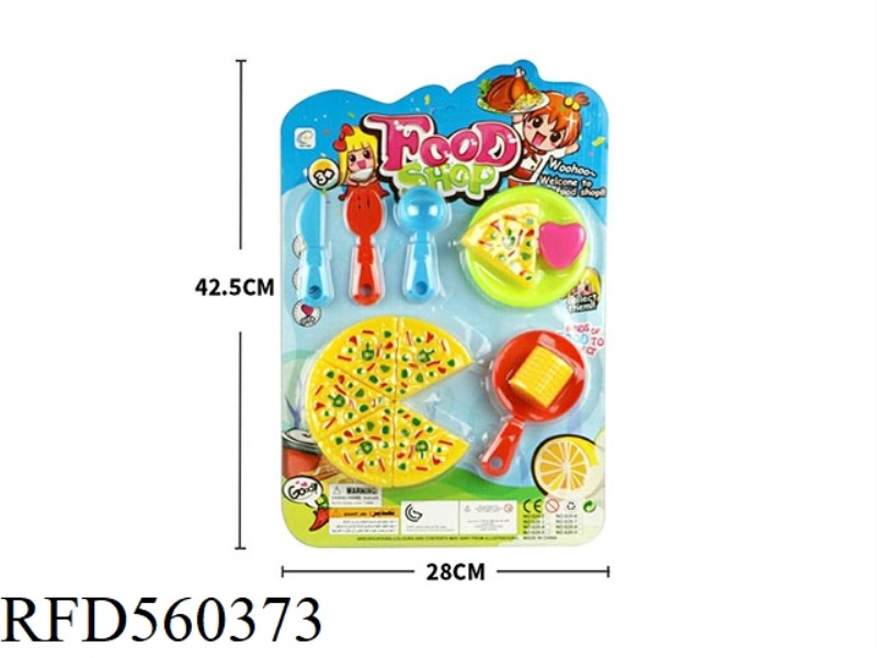 PLAY HOUSE PIZZA FOOD SET SUCTION BOARD TOY