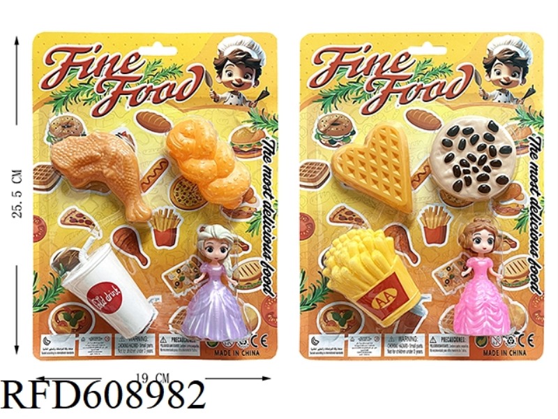 PRINCESS WITH FAST FOOD