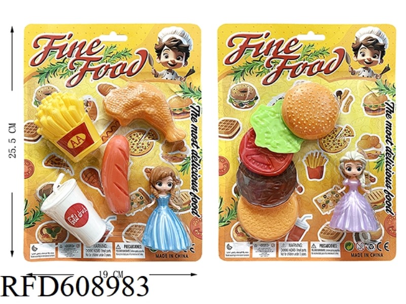 PRINCESS WITH FAST FOOD